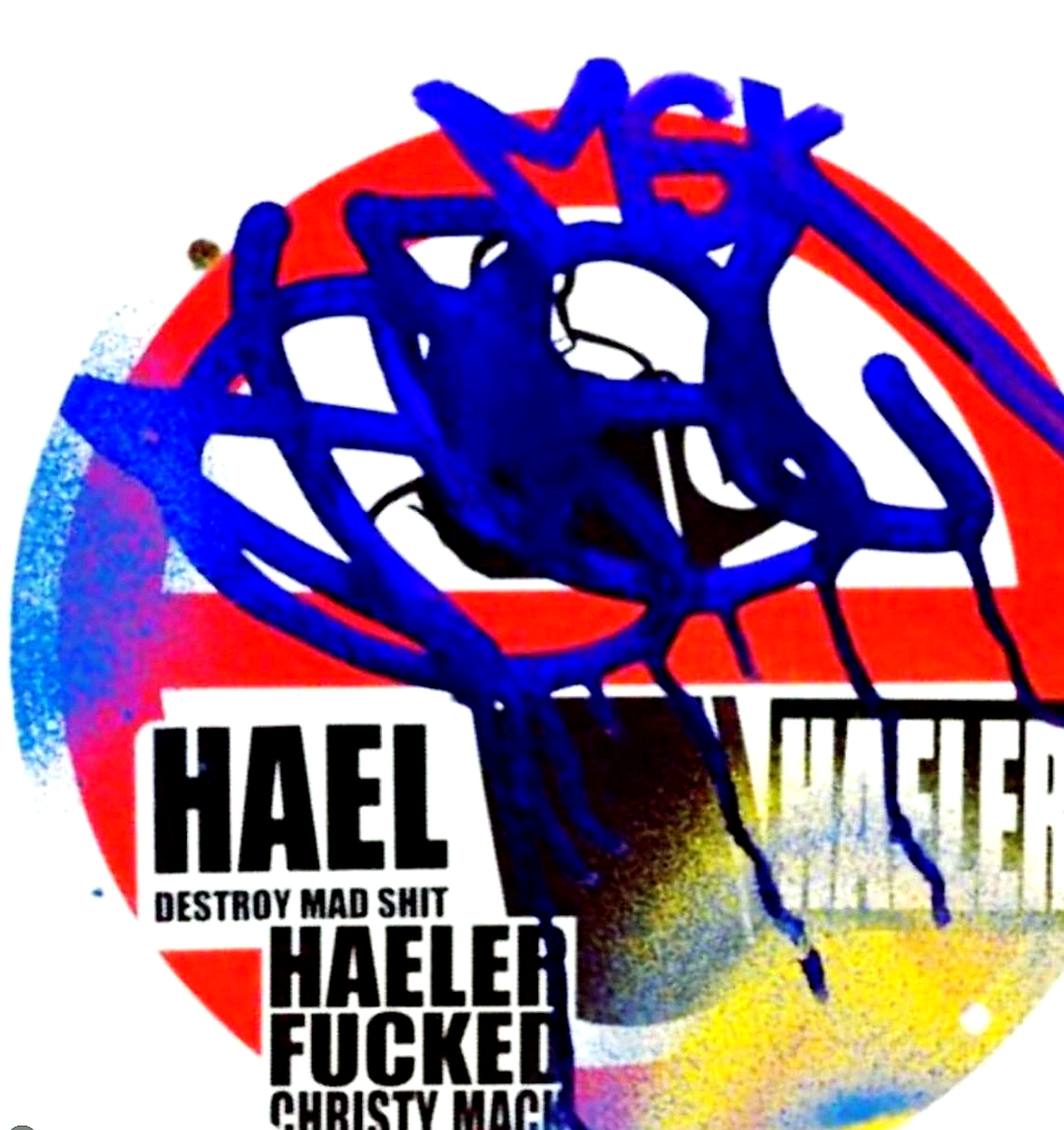 Haeler — acrylic on metal sign
