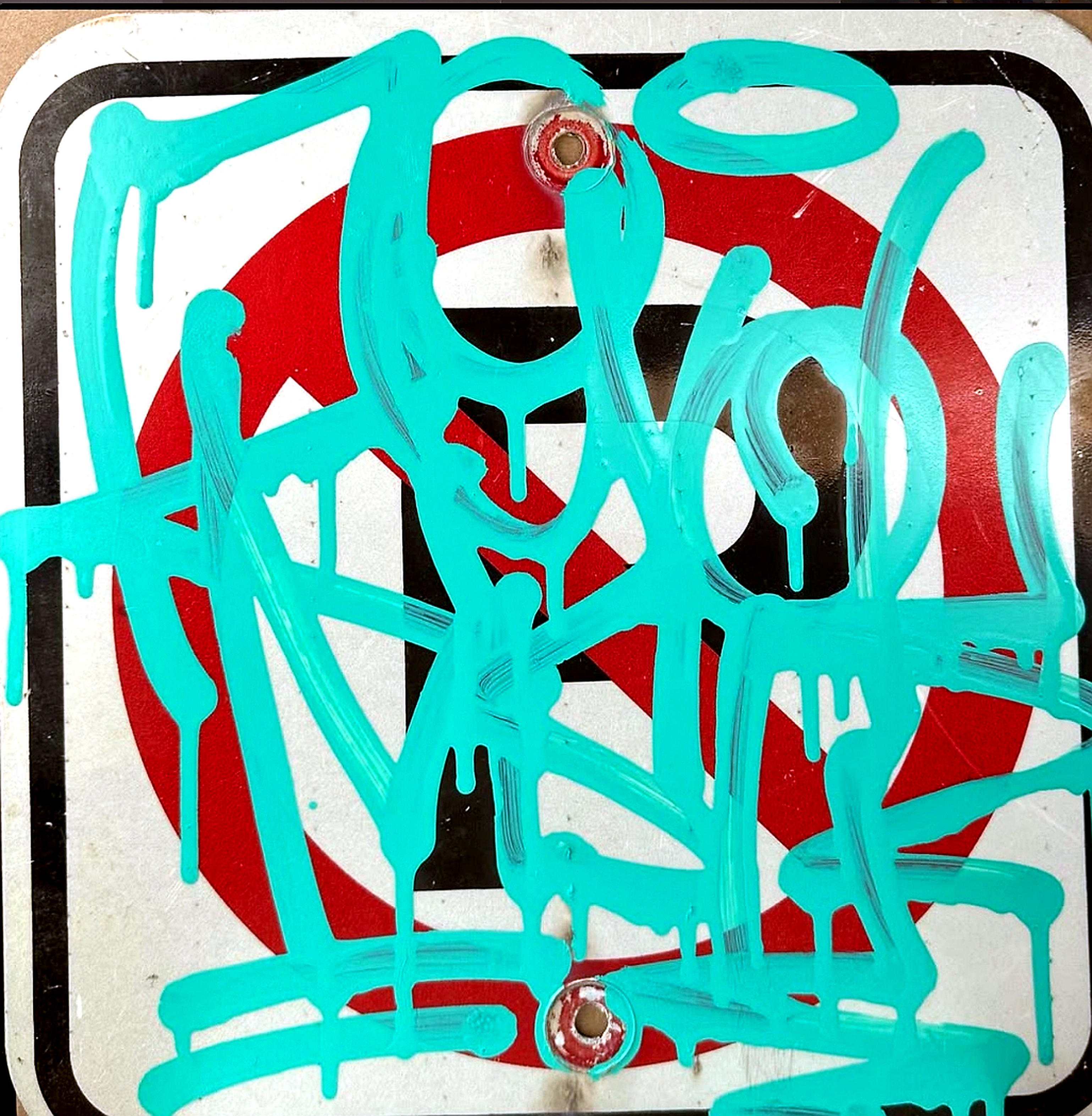 Jason Revok — acrylic on metal sign