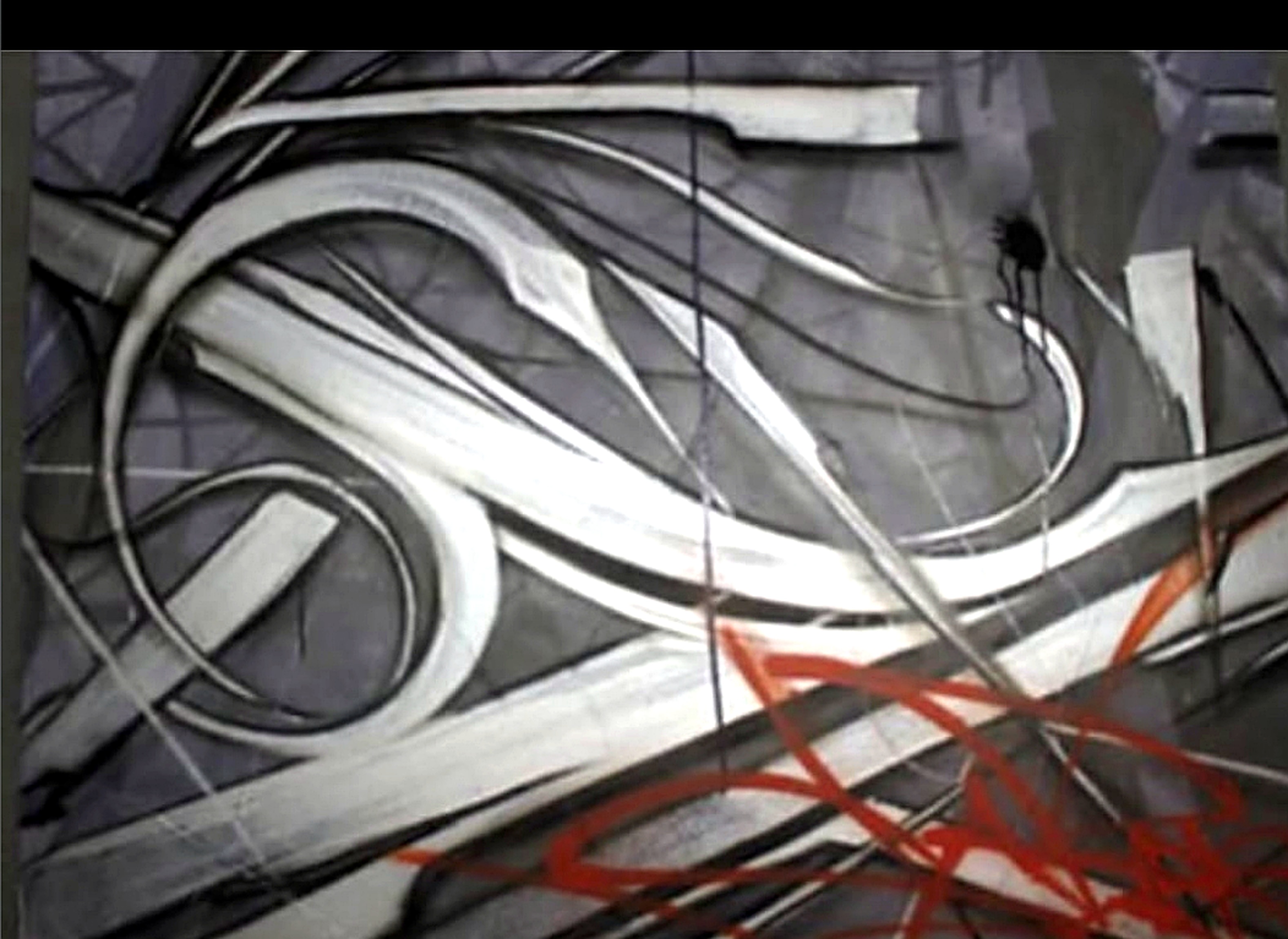 Saber — acrylic on wood board